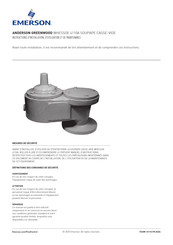 Emerson ANDERSON GREENWOOD WHESSOE 4110A Instructions D'installation, D'utilisation Et De Maintenance