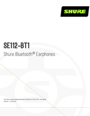 Shure SE112-BT1 Mode D'emploi