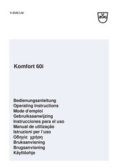 V-ZUG Komfort 60i Mode D'emploi