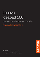 Lenovo ideapad 500 Serie Guide De L'utilisateur