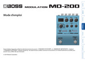 Roland BOSS MODULATION MD-200 Mode D'emploi
