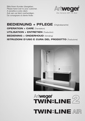 Artweger TWIN:LINE 2 T2GM101WSC Installation Utilisation Entretien