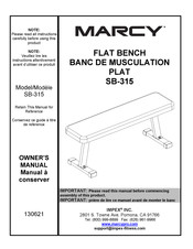 Marcy SB-315 Manuel Du Propriétaire