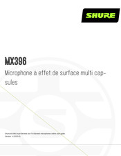 Shure MX396 Mode D'emploi