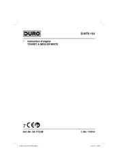 Duro D-NTS 153 Instructions D'origine