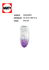 Panasonic 3741109 Mode D'emploi