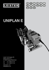 Leister UNIPLAN E Instructions D'utilisation