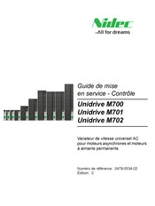 Nidec Unidrive M701 Guide De Mise En Service
