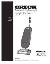 Oreck XL Guide D'utilisation