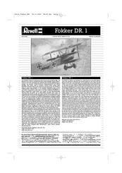 REVELL Fokker DR. 1 Mode D'emploi