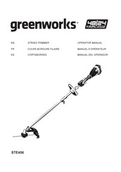 GreenWorks STE456 Manuel D'opérateur