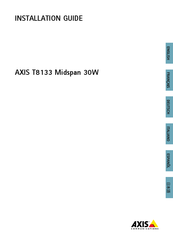 Axis Communications T8133 Guide D'installation