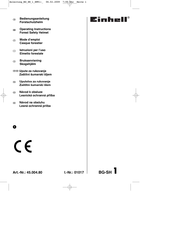 EINHELL BG-SH 1 Mode D'emploi
