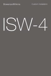 Bowers & Wilkins ISW-4 Mode D'emploi