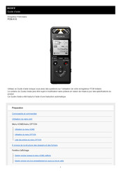 Sony PCM-A10 Guide D'aide