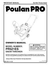 Poulan Pro PR521ES Manuel Du Propriétaire