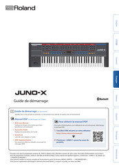 Roland JUNO-X Guide De Démarrage