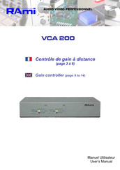 Rami VCA 200 Manuel Utilisateur