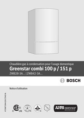 Bosch Greenstar combi 100 p Notice D'utilisation