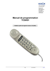 Koch TCSK01 Manuel De Programmation