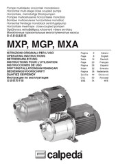 Calpeda MXP 402-60 Instructions Pour L'utilisation