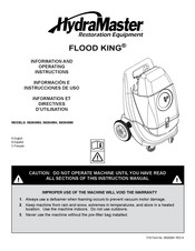 HydraMaster FLOOD KING 56384894 Directives D'utilisation