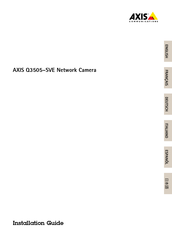 Axis Communications Q3505-SVE Guide D'installation