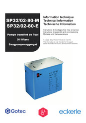 Gotec Eckerle SP32/02-80-E Instructions De Montage Et De Mise En Service