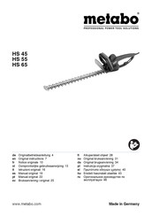 Metabo HS 45 Notice Originale