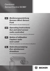 Becker Centronic SensorControl SC861 Notice D'utilisation