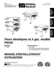 Middleby Marshall PS536 Manuel D'installation Et D'utilisation