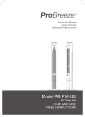 ProBreeze PB-F16-US Mode D'emploi