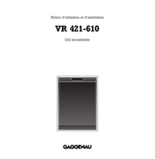 Gaggenau VR 421-610 Notice D'utilisation Et D'installation