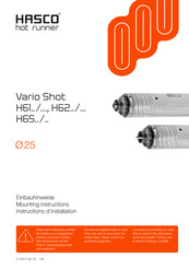 Hasco Vario Shot H61 Serie Instructions D'installation