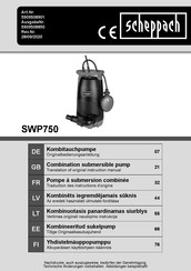 Scheppach SWP750 Traduction Des Instructions D'origine