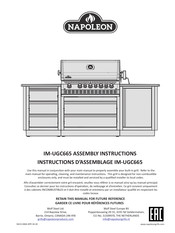 Napoleon OASIS IM-UGC665 Instructions D'assemblage