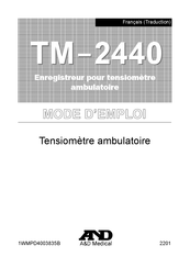 A&D Medical TM-2440 Mode D'emploi