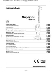 Morphy Richards Supervac deluxe Mode D'emploi