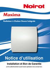 Noirot Maxima N104-7 FD Serie Notice D'utilisation