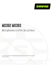 Shure Microflex MX393 Mode D'emploi