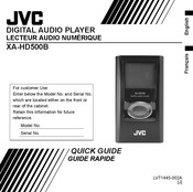 JVC XA-HD500B Guide Rapide