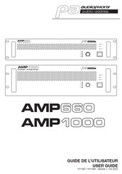 Audiophony PA AMP 1000 Guide De L'utilisateur