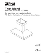 Zephyr Titan Island AK7736BS Guide D'utilisation, D'entretien Et D'installation