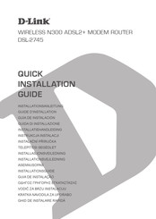 D-Link DSL-2745 Guide D'installation