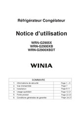 WINIA WRN-G2900XBDT Notice D'utilisation