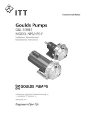ITT Goulds Pumps NPE Instructions D'installation, D'utilisation Et D'entretien