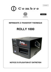 Cembre ROLLY 1000 Notice D'utilisation Et Entretien