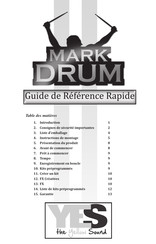 Mark Drum YES The Yellow Sound Guide De Référence Rapide