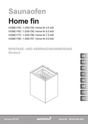 sentlotec Home fin HOME-F75 Instructions De Montage Et Mode D'emploi