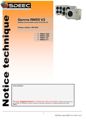 Sdeec RM55 54T Notice Technique